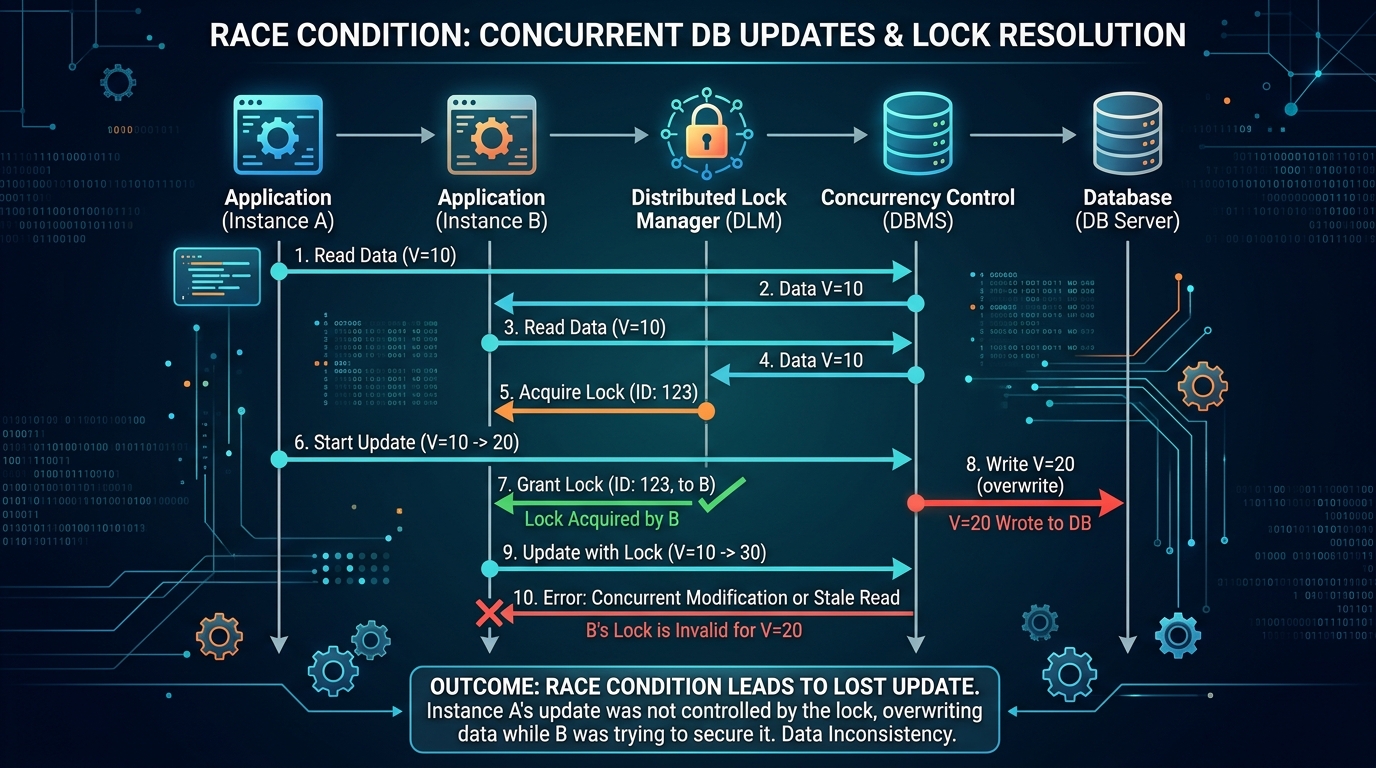 چگونگی جلوگیری از Race Condition در سطح دیتابیس و اپلیکیشن با توزیع‌شدگی